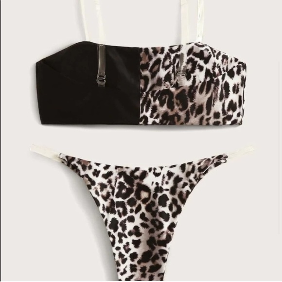 SHEIN leopard bikini swimsuit s&m - Picture 3 of 11